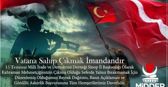 Sinop’ta Gönüllü Askerlik Çağrısı