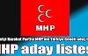 MHP’nin Açıkladığı Aday Listesi