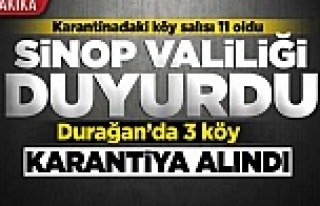Sinop'ta karantinaya alınan köy sayısı 11...